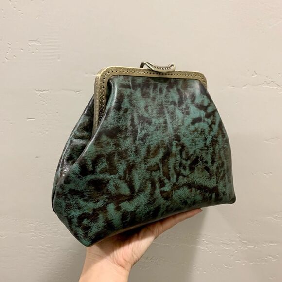 Vintage Handmade Genuine Premium Leather Push Lock Clutch/Shoulder Bag/Crossbody - Picture 10 of 16